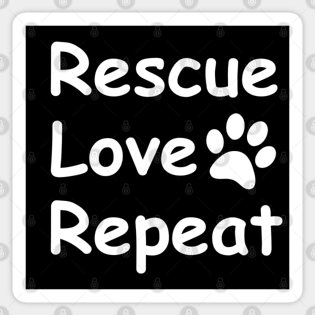 Rescue Love Repeat Sticker by aborefat2018